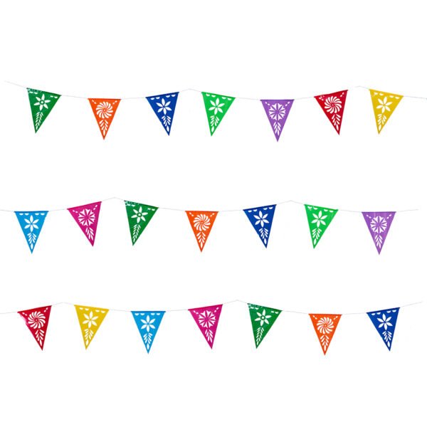 Tira banderín de plástico