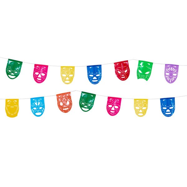 Tira 1/8 de hoja de plástico "Máscaras de Luchador"