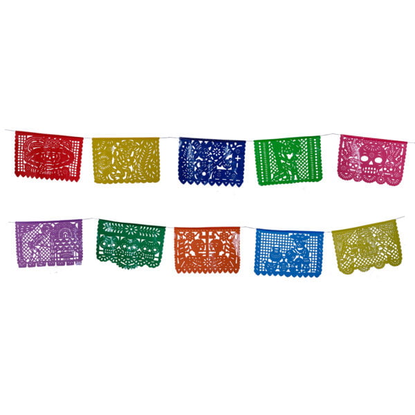 Tira 1/2 de plástico "Calaveras cuadro"