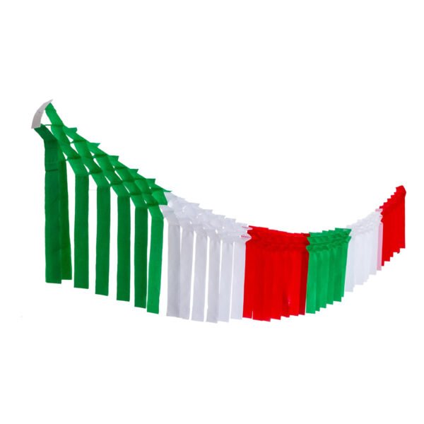 Tira festón liso de papel tricolor